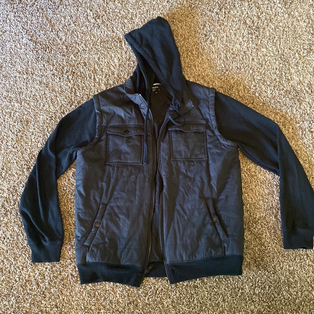 RVCA puffed zip hoodie - Black - L
